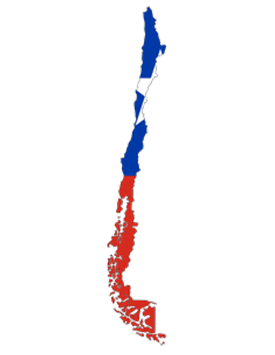 Chile Flag Map