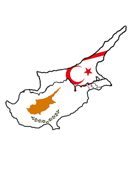 Cyprus Flag Map