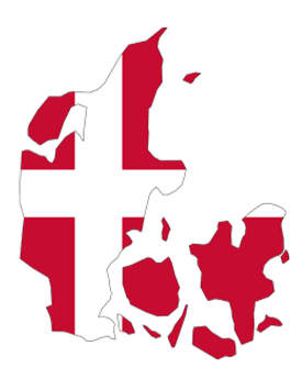 Denmark Flag Map
