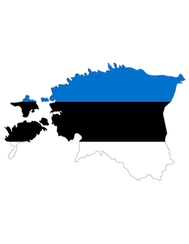 Estonia Flag Map