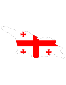 Georgia Flag Map