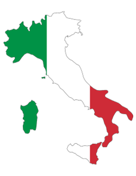 italy Flag Map