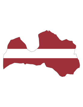 Latvia Flag Map
