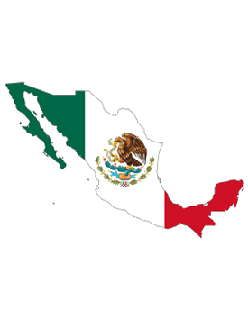 Mexico Flag Map