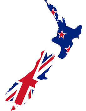 Newzeland Flag Map