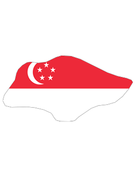 Singapore Flag Map